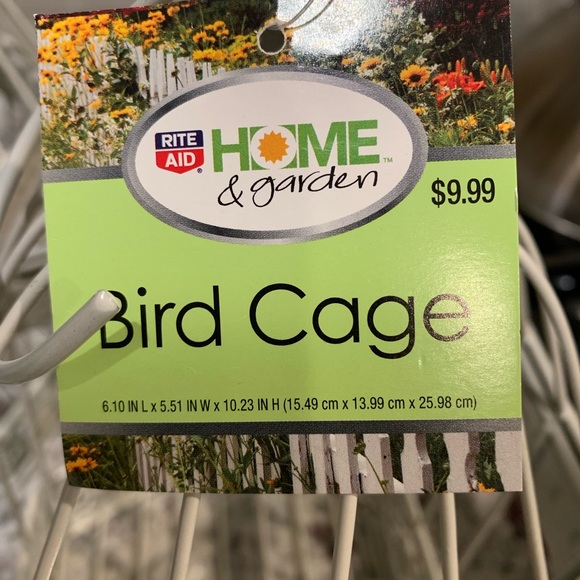 Two white antique bird cages. Dimensions in pic. - Picture 2 of 3